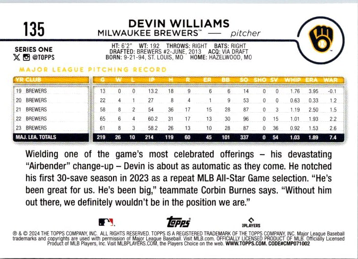 135 DEVIN WILLIAMS